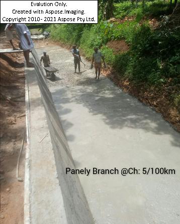 PVIP-Rectification works to the damaged bed and sides of Panely Branch Canal at Ch: 5/ 100 km. 